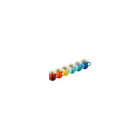 Set 6 Tazas para Café Seattle Rainbow 350ml